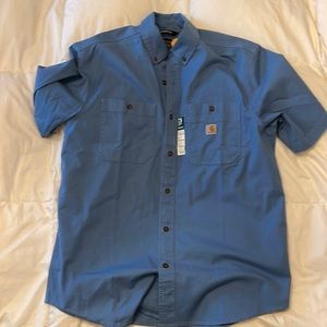 Carhartt rugged flex relaxed fit mid weight canvas short sleeve shirt